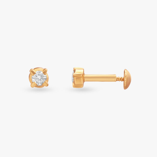 Round-Cut Diamond Stud Earrings 2