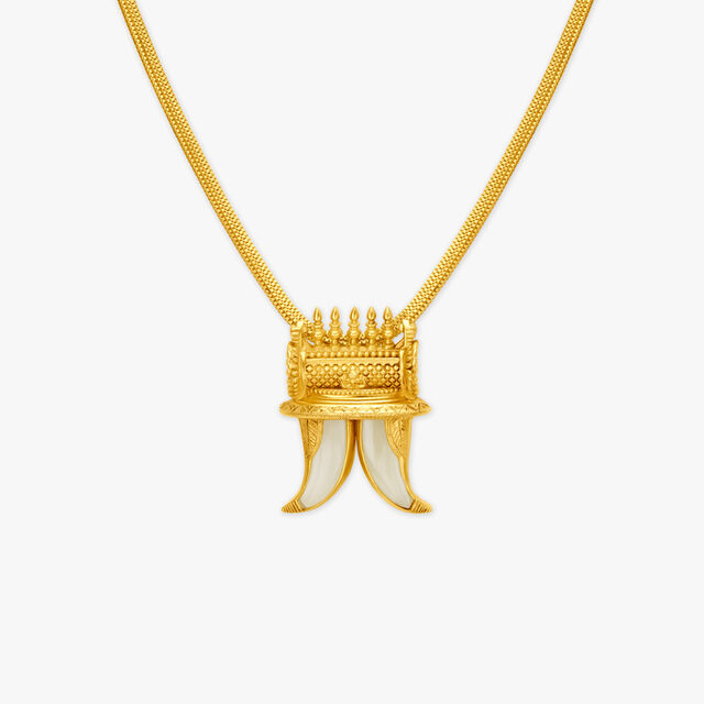 Raja Gopuram Pendant with Chain,,hi-res