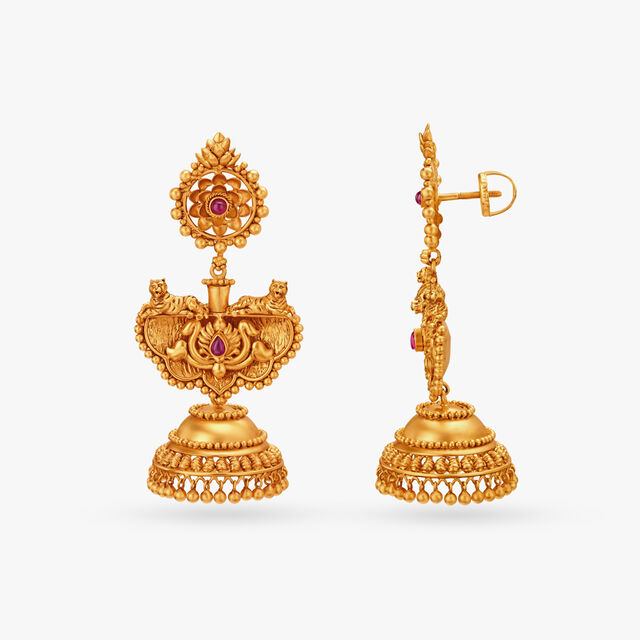 Radiant Temple Jhumkis,,hi-res 2
