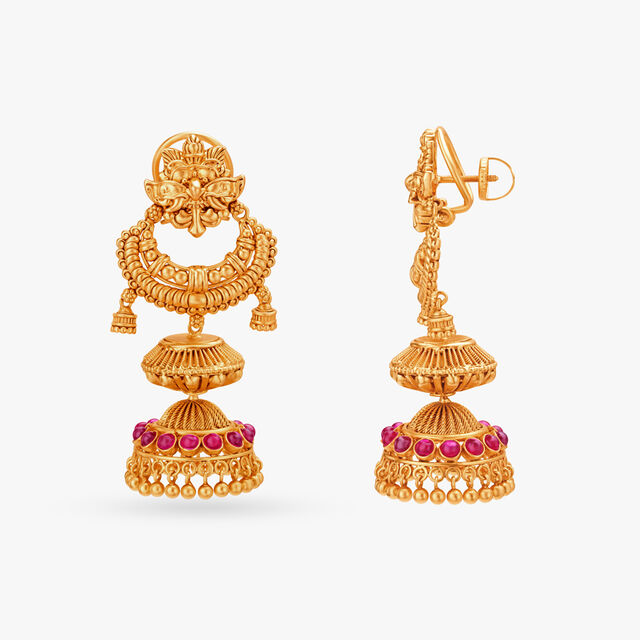 Tryst of Gold Jhumkis,,hi-res 2