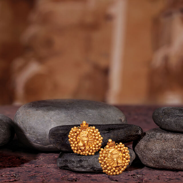 Mythical Simhazhi Earrings,,hi-res