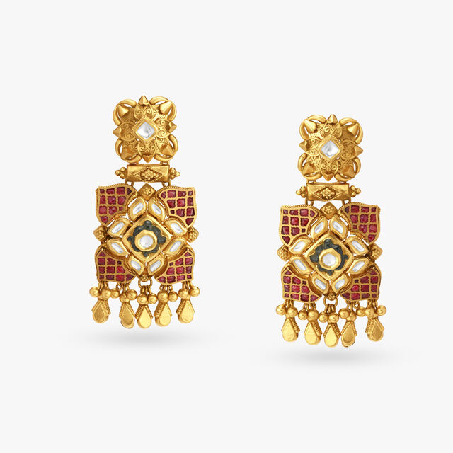 Sumptuous Choker Necklace Set with Kundan Work,,hi-res 4