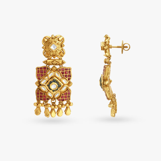 Sumptuous Choker Necklace Set with Kundan Work,,hi-res 5