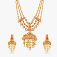 Layered Charm Necklace Set with Crimson Enamel Overlay,,hi-res 2