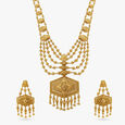 Hexagonal Layered Necklace Set with Partaj and Ras Rawa Work,,hi-res 2