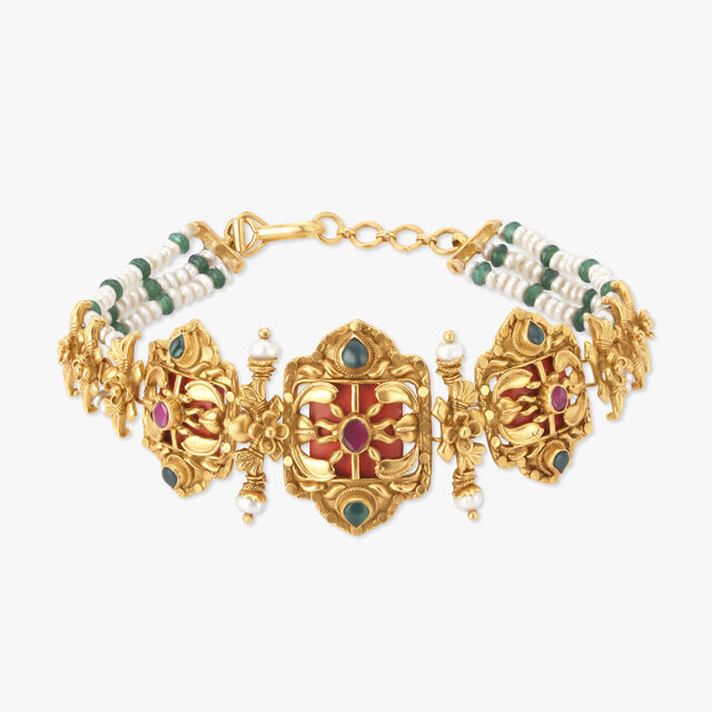 Stately Coral Stone Bracelet,,hi-res 2