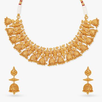 Regal Rudrama Gold Necklace Set