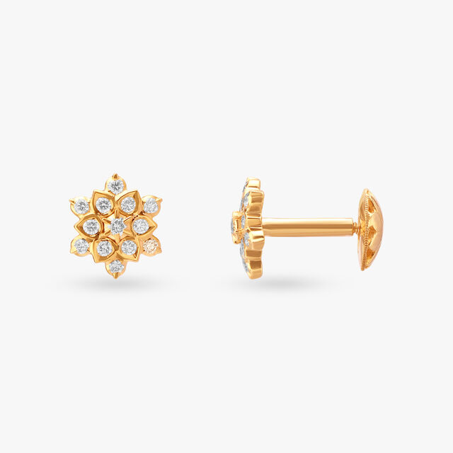 Radiant Diamond Stud Earrings 2