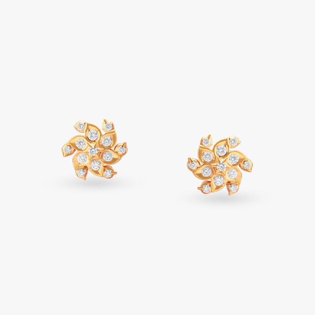 Radiant Diamond Stud Earrings 