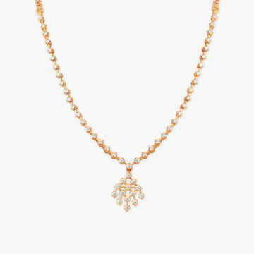 Leaf Cascade Diamond Necklace