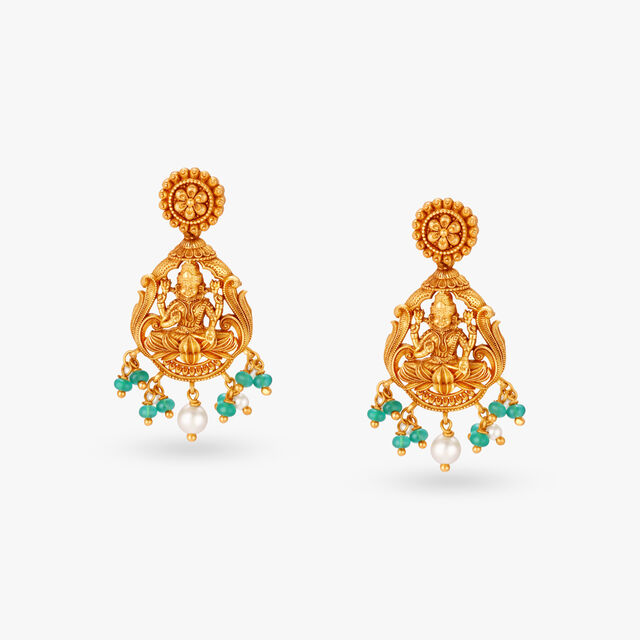 Lakshmi Narayana Gold Necklace Set 3