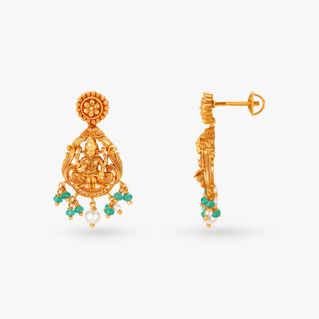 Lakshmi Narayana Gold Necklace Set 4