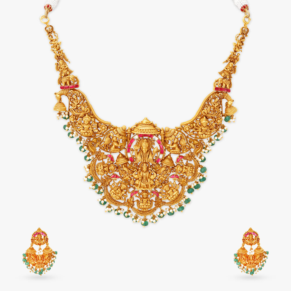 Buy Ashta Lakshmi Gold Haram Set at Best Price Tanishq UAE