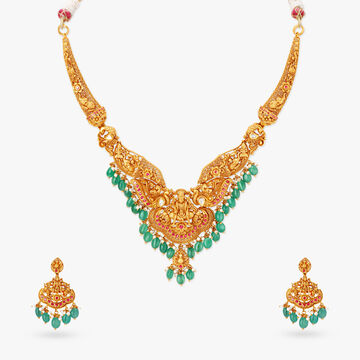 Regal Lakshmi Gold Haaram Set