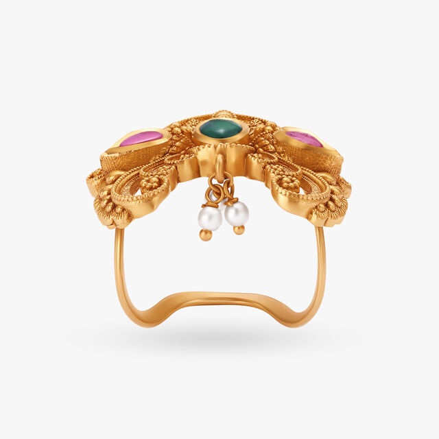 Lakshmi Kasu Gold Vanki Finger Ring 6