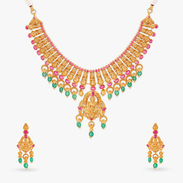 Glistening Gold Necklace Set