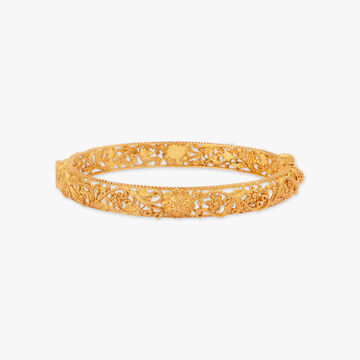 Floral Gold Bangle