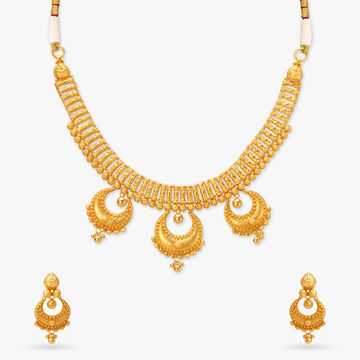 Ethereal Grandeur Gold Necklace Set