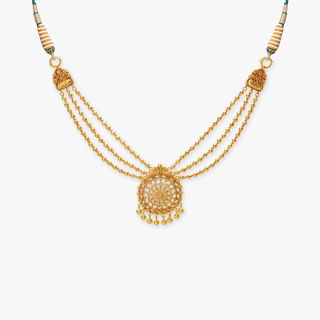 Tanishq 22 Karat Gold Necklace Set for Women 2