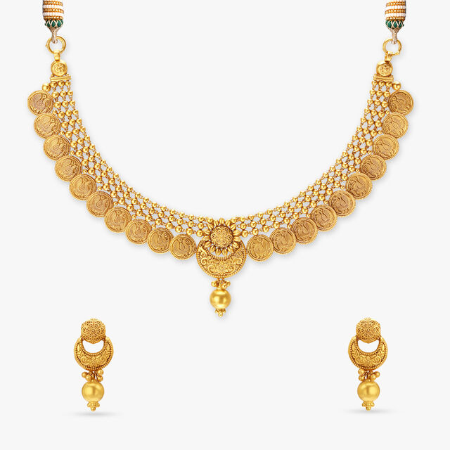 Heritage Coin Gold Necklace Set 