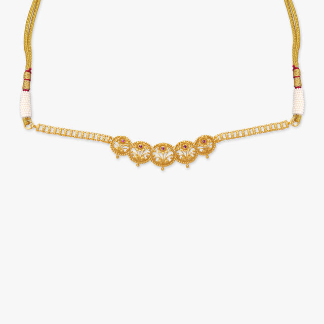 Floral Splendor Gold Necklace Set 2