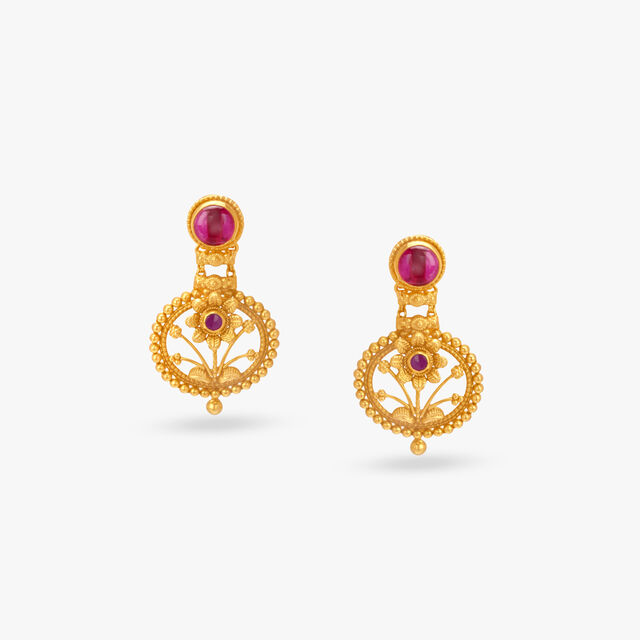 Floral Splendor Gold Necklace Set 3
