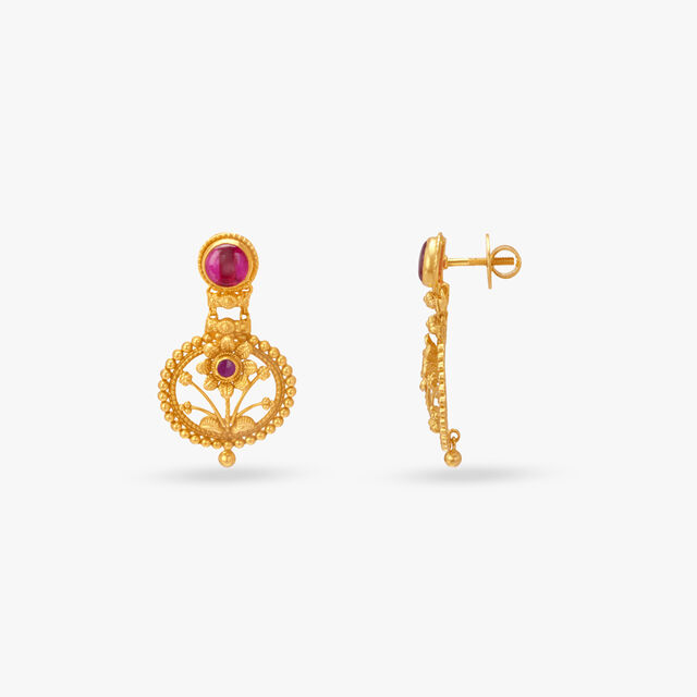 Floral Splendor Gold Necklace Set 4