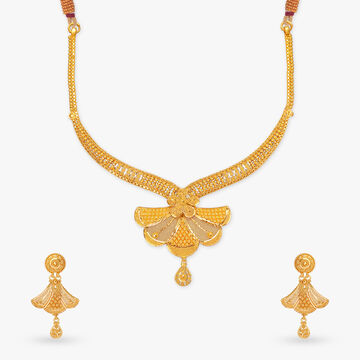 Royal Bloom Gold Necklace Set