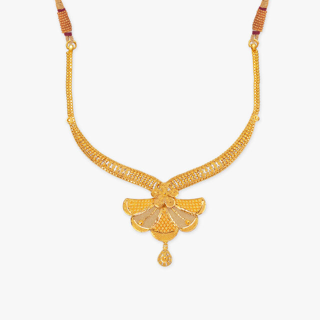Royal Bloom Gold Necklace Set 2
