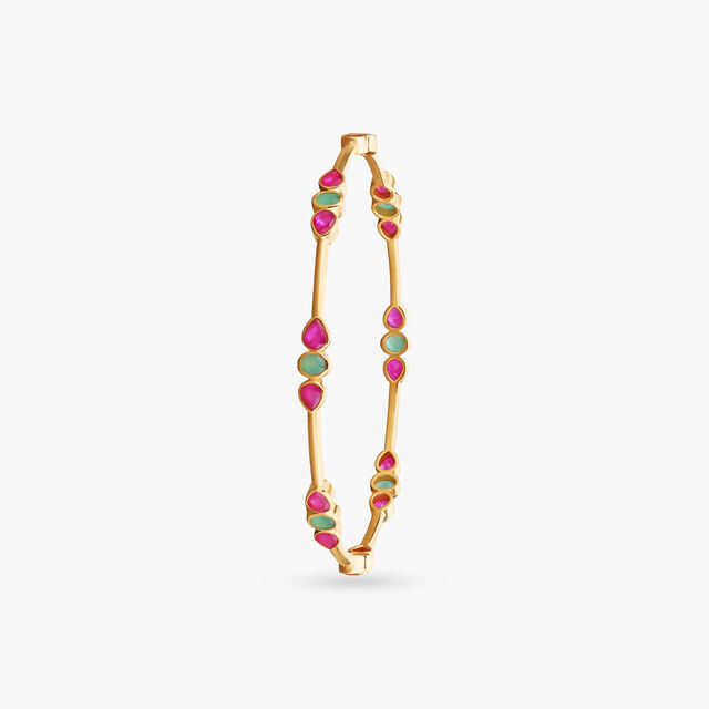 Dual Harmony Ruby and Emerald Bangles