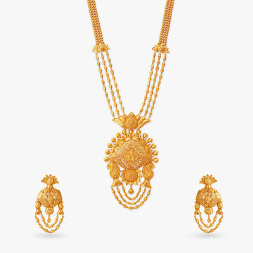 Tanishq 22 Karat Gold Necklace Set for Women