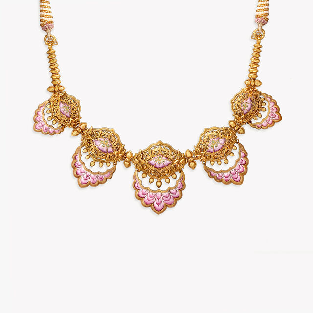Lotus Pond Gold Necklace Set 3