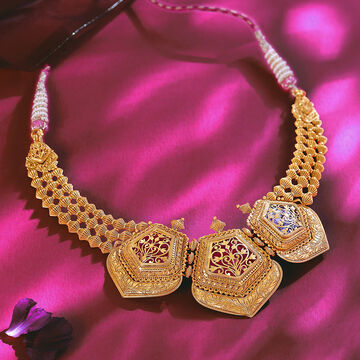 Filigree Play of Light Gold Necklace Set