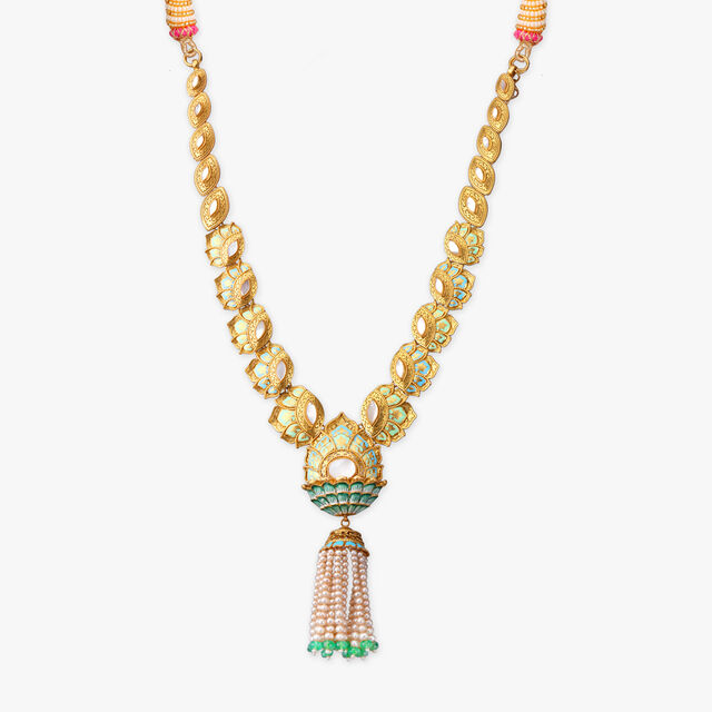 Lariat Luxe Gold Necklace Set 3