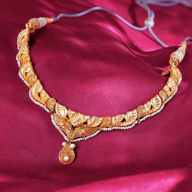 Royal Tiara Gold Necklace Set 