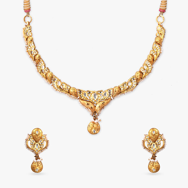 Royal Tiara Gold Necklace Set 2