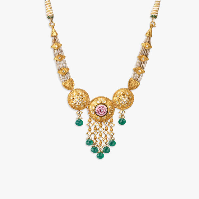 Dual Majesty Reversible Gold Necklace Set 3