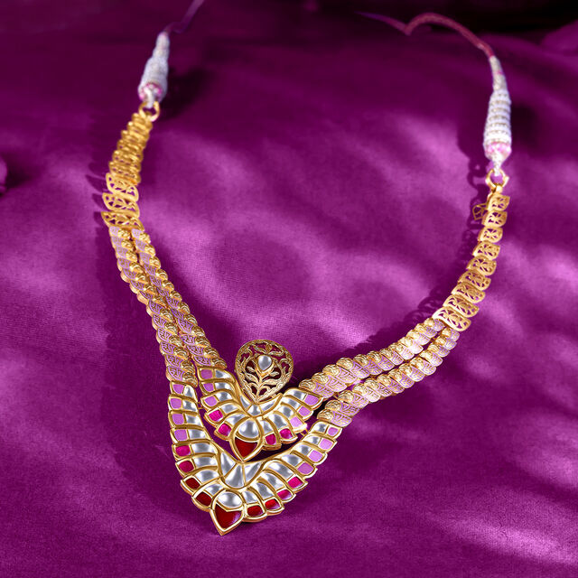 Ornate Majestic Gold Necklace Set 