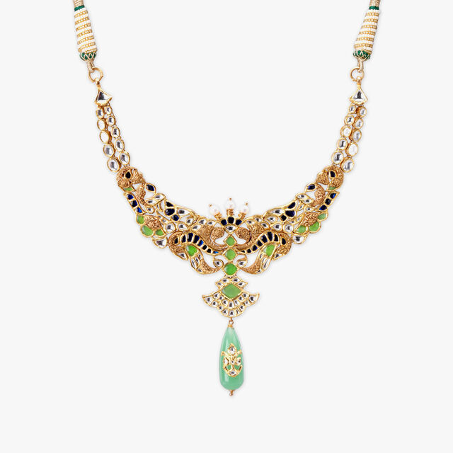 Kundan Elegance Gold Necklace Set 3