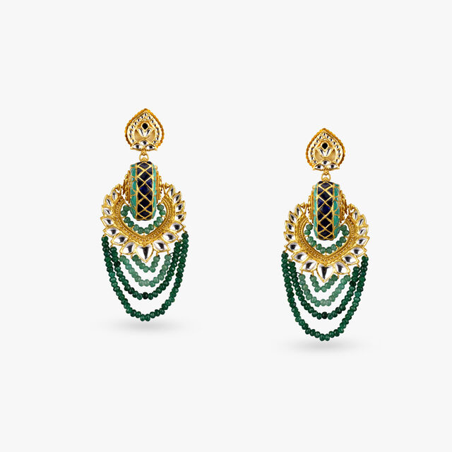 Radiant Graceful Gold Drop Earrings 
