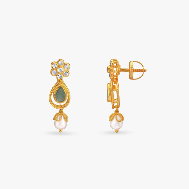 Floral Elegance Open Polki Necklace Set 5