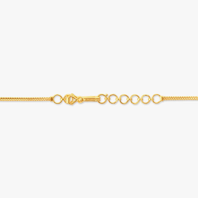 Shimmer Bloom Gold open Polki Necklace Set 3