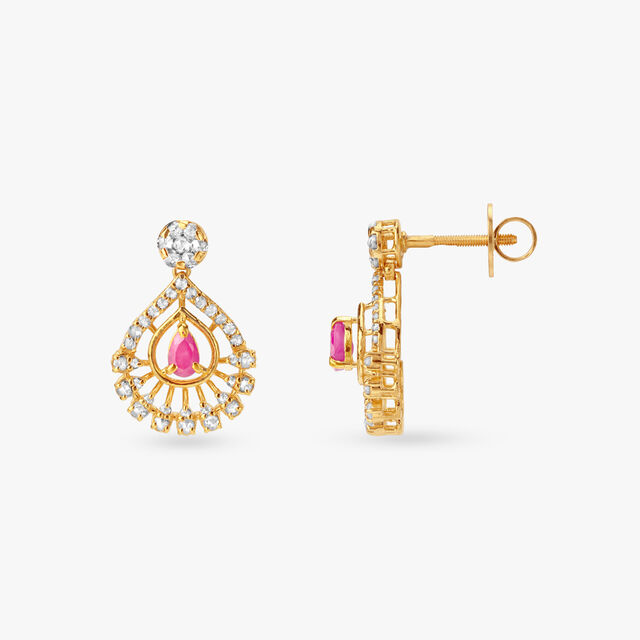 Pretty Halo Open Polki Gold Necklace Set 5