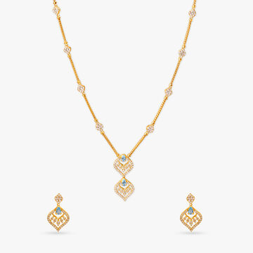 Dusk Gleam Open Polki Necklace Set
