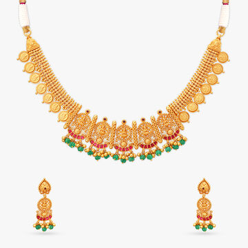 Tanishq 22KT Gold Necklace Set