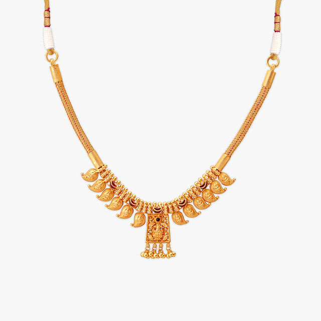 Divine Paisley Gold Necklace Set 2