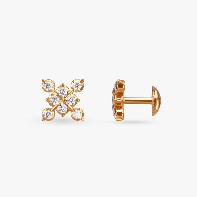 Twinkling Spark Diamond Stud Earrings 2