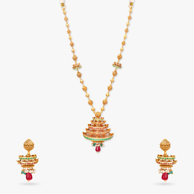 Sacred Spark Gold Necklace set 