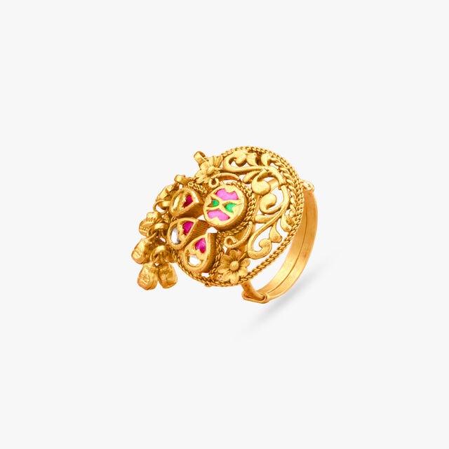 Ghungroo Leela Gold Ring 