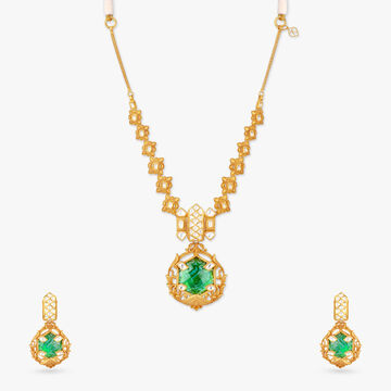 Swan of Dawn Gold Necklace Set